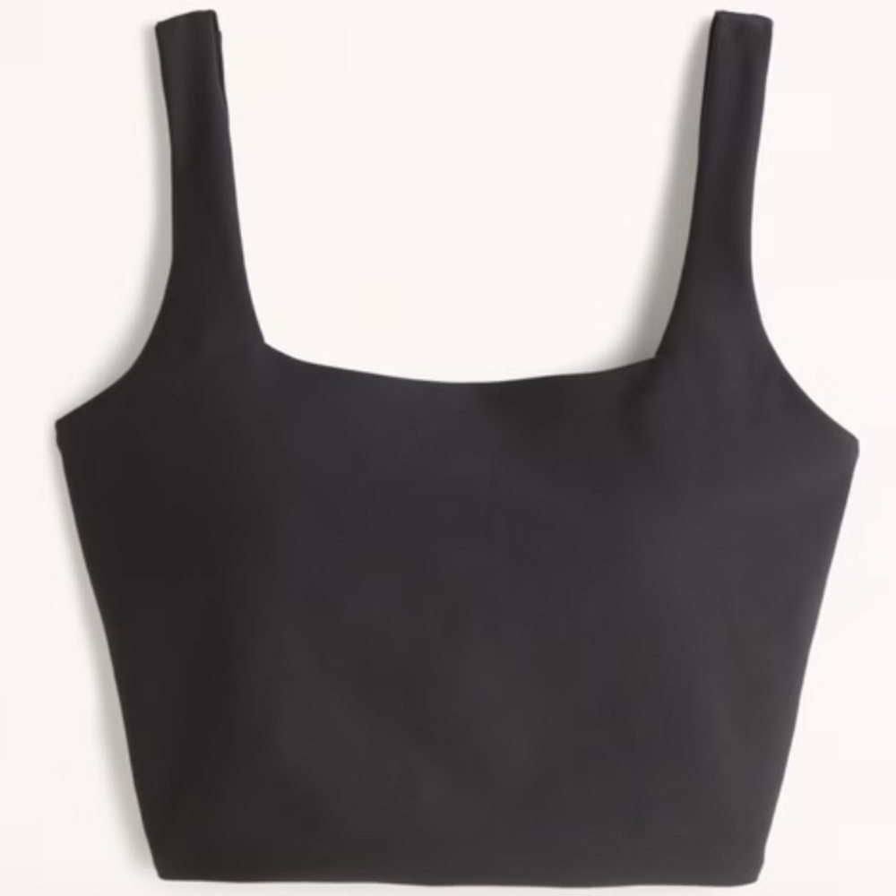 Abercrombie & Fitch CURVELOVE scquareneck cropped longline tank XXL black